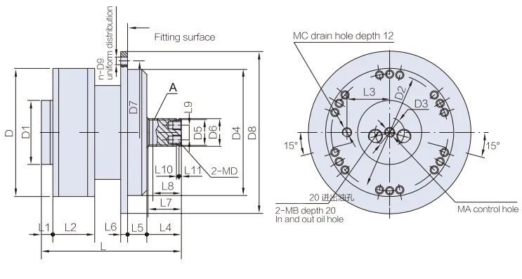 Internal installation structure for QJM