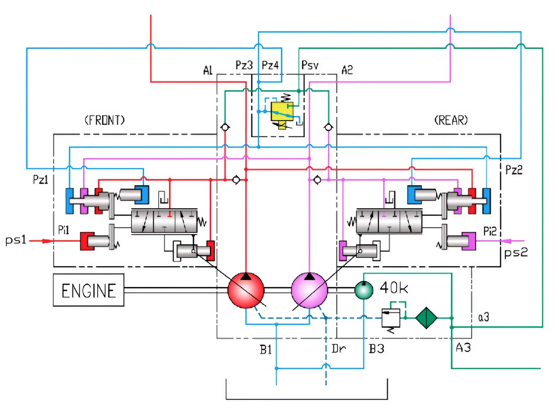 K3V112 schematic hydraulic pump